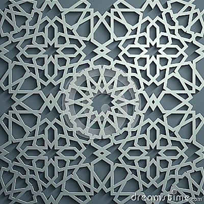 Islamic ornament vector , persian motiff . 3d ramadan islamic round pattern elements . Geometric circular ornamental Vector Illustration