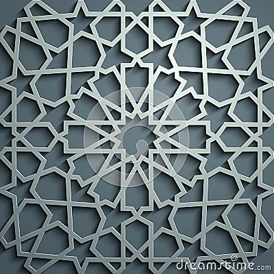 Islamic ornament vector , persian motiff . 3d ramadan islamic round pattern elements . Geometric circular ornamental Vector Illustration