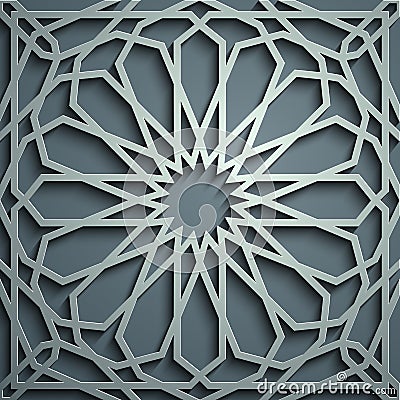 Islamic ornament vector , persian motiff . 3d ramadan islamic round pattern elements . Geometric circular ornamental Vector Illustration