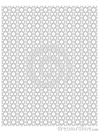 Islamic pattern octagonal geometric style black color in white background-01 Stock Photo