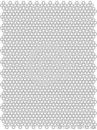 Islamic pattern octagonal geometric style black color in white background-02 Vector Illustration