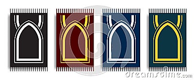 Islamic prayer rug collection - stock vector Vector Illustration