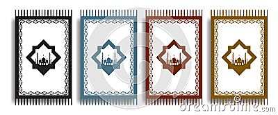 Islamic prayer rug collection - stock vector Vector Illustration