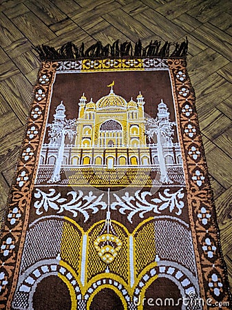 Islamic Prayer Rug. Sajadah for muslim Praying. Islamic Background Editorial Stock Photo