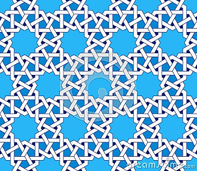 Islamic seamless pattern. Oriental geometric ornaments, traditional arabic art. Vector Illustration