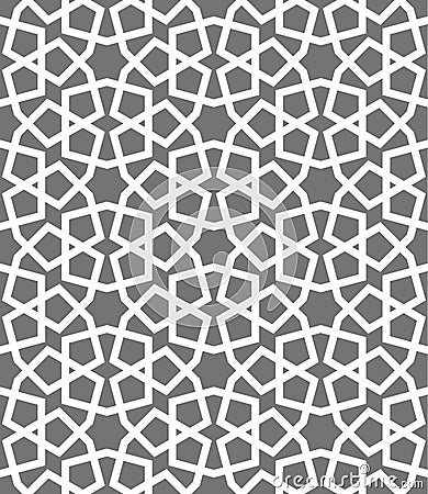 Islamic seamless vector pattern. White Geometric ornaments based on traditional arabic art. Oriental muslim mosaic Vector Illustration