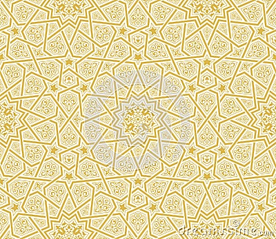 Islamic Star Ornament Golden Background Stock Vector - Image: 55240159