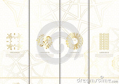 Islamic Thai element elegant concept background and logo emblem Vector Illustration