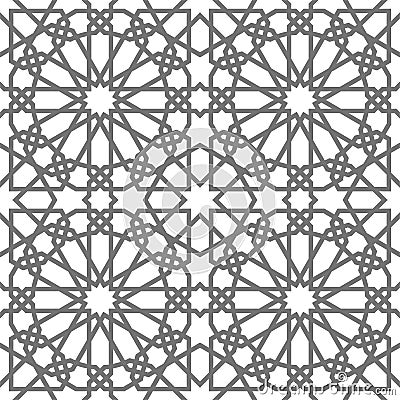 Islamic vector geometric ornaments based on traditional arabic art. Oriental seamless pattern. Turkish, Arabian tile Vector Illustration