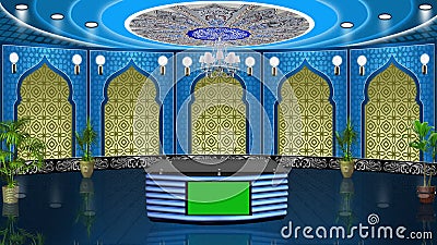 Islamic Virtual Studio Set Background Stock Video - Video of wall,  television: 186775731