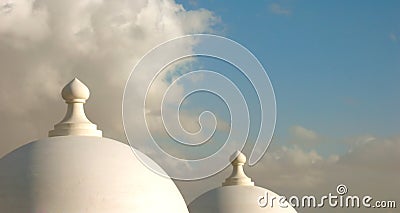 Islamic white Domes Stock Photo