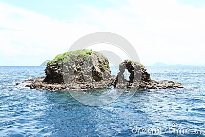 Island Batu Bolong Stock Photo