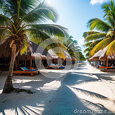 Island of Cozumel Resort Stock Photo