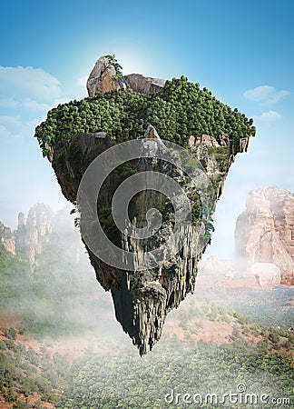 Island floating Stock Photo