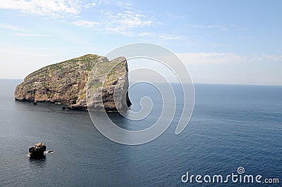 Island Foradada - Alghero Stock Photo