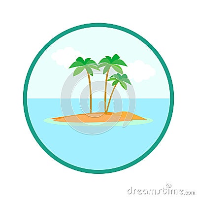 Island icon Vector Illustration