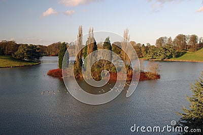 Island in the Lake Stock Photo