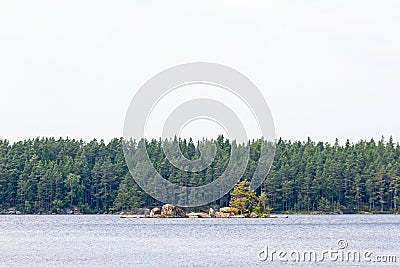 Island in the lake Stock Photo