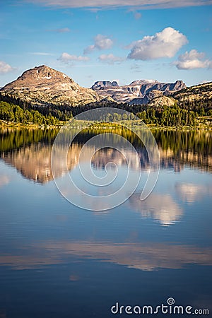 Island Lake near Beartooth Pass in Montana Stock Photo