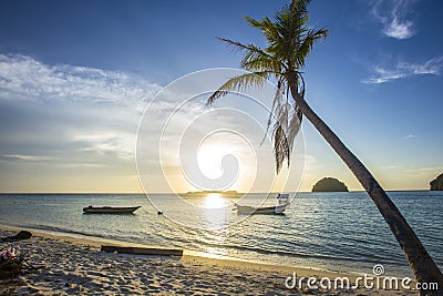 Island of Mantanani Stock Photo