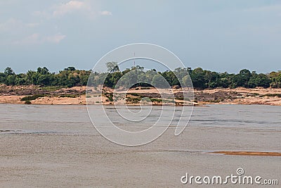 Island mekong river Thai-Laos Stock Photo