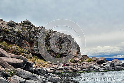 Taquile Island-Peru-landscape 295 Stock Photo