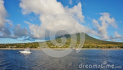 The island of Nevis Stock Photo