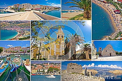 Island of Pag summer collage Stock Photo