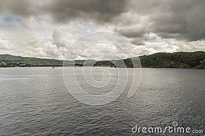 The bay of San Juan del Sur Nicaragua from Island Princess Stock Photo