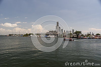 Getsemani district of Cartagena from the trip boat berth Editorial Stock Photo