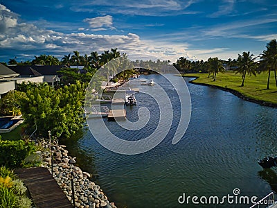 Island residences in Fiji Editorial Stock Photo