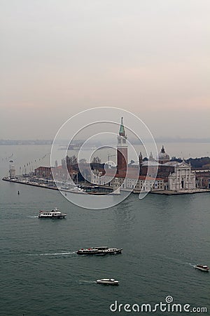 The island of San Giorgio in Venice Stock Photo