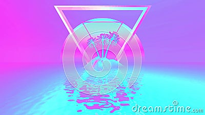 3D Vaporwave Style Loop Abstract Animation Background Stock Video - Video  of technical, seamless: 195312137