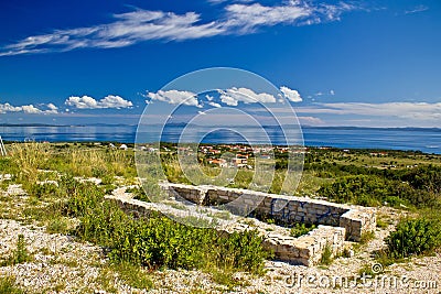 Island of Vir church ruins Stock Photo