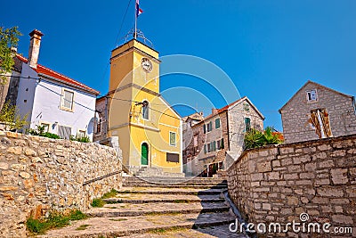 Island of Zlarin old mediterranean village view Stock Photo