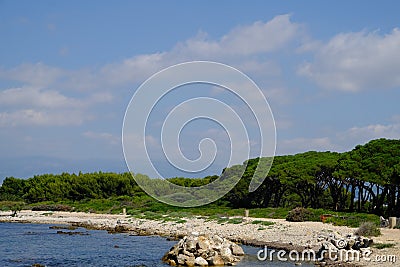 The islands of lerins off the coast of cannes Stock Photo