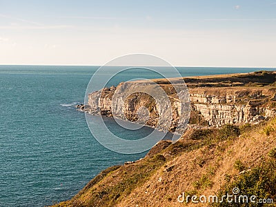 isle of portland coast dorset weymouth landscape space ocean sum Stock Photo