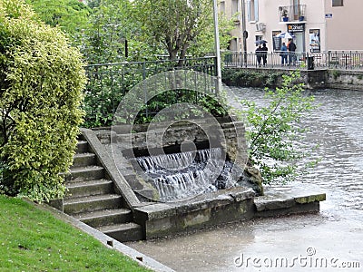 City of Isle-on-the-Sorgue - France Editorial Stock Photo