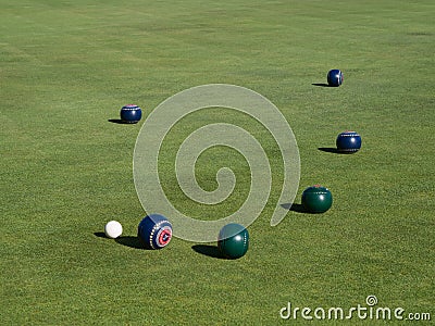 ISLE OF THORNS, SUSSEX/UK - SEPTEMBER 11 : Lawn bowls match at I Editorial Stock Photo