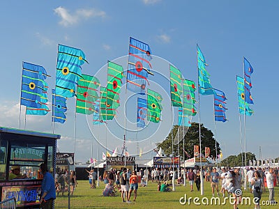 Isle of Wight Festival Flags Editorial Stock Photo