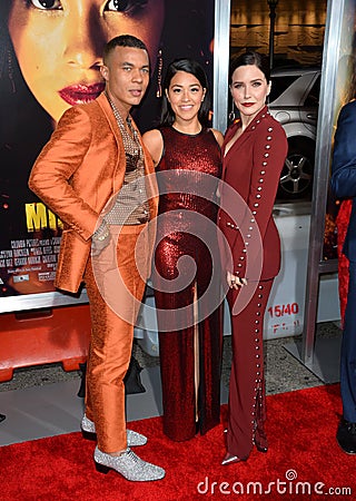 Ismael Cruz Cordova, Gina Rodriguez & Sophia Bush Editorial Stock Photo