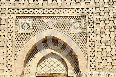 Ismail Samani Tomb is located in the city of Bukhara, Uzbekistan. Editorial Stock Photo