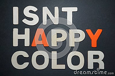 Isnt happy color Stock Photo