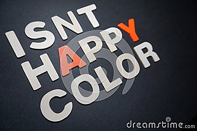 Isnt happy color Stock Photo