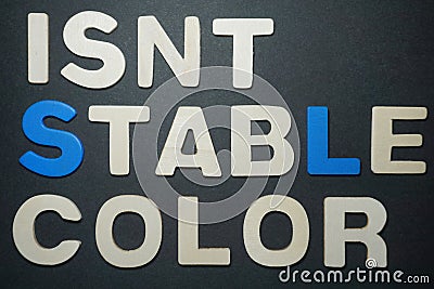 Isnt stable color Stock Photo