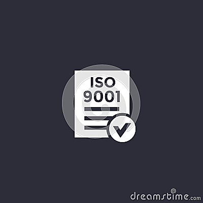 ISO 9001 icon Vector Illustration