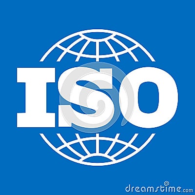 ISO icon. International Organization for Standardization sign, symbol Vector Illustration