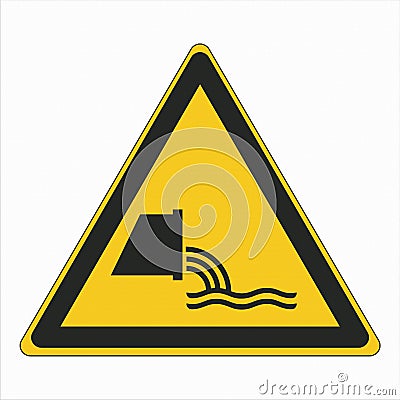 ISO 7010 Standard Icon Pictogram Symbol Safety Sign Warning Sewage effluent outfall Vector Illustration