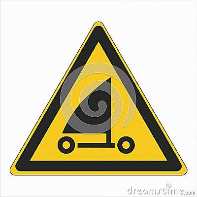 ISO 7010 Standard Icon Pictogram Symbol Safety Sign Warning Danger Sand yachting Vector Illustration
