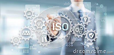 ISO standards quality control assurance warranty business technology concept. Stock Photo